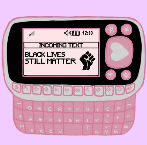 phone with black lives still matter text