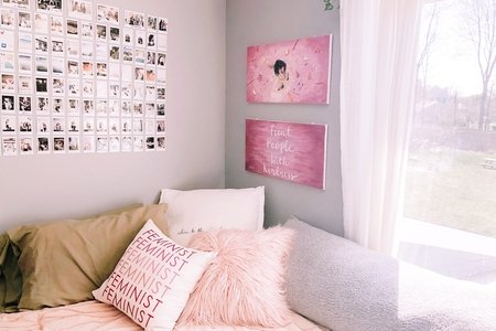 interior design of pink bedroom