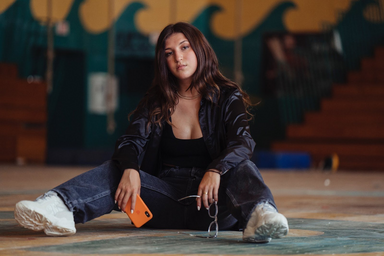 Lex Morales (profile of upcoming article) - sitting on floor