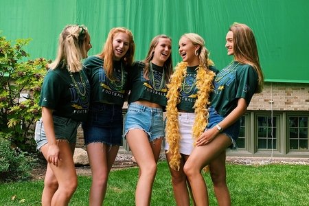 friends on college football game day