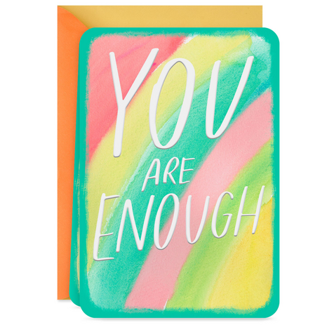 Youre Enough Rainbow Paint Blank Encouragement Card 299RJB1114 01