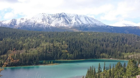 Emerald Lake, Yukon, Mountain in the background