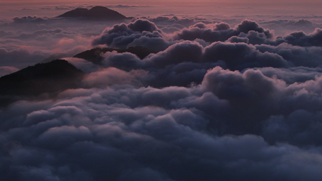 above view of clouds