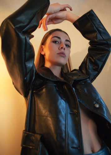 Leather jacket fashion photo