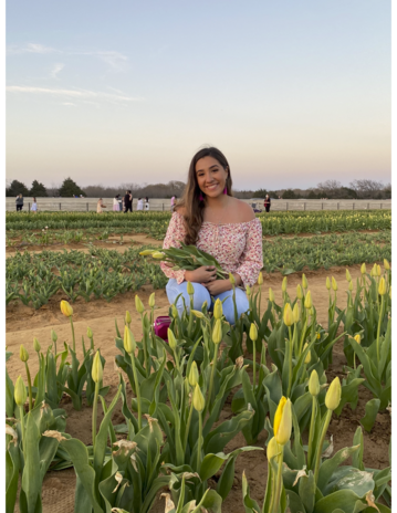 picture of myself in a tulip field
