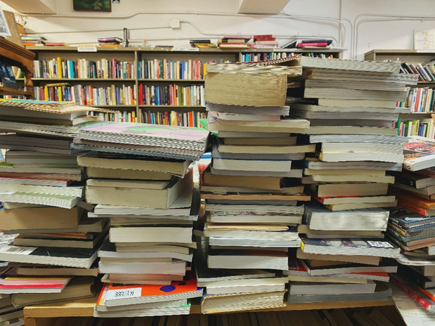 Book piled over each other