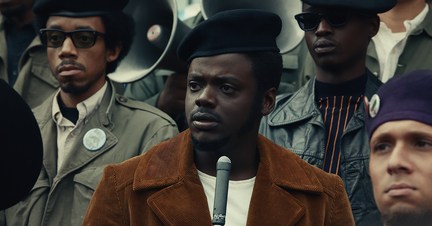 Caption: (Top l-r) DARRELL BRITT-GIBSON as Bobby Rush, DANIEL KALUUYA as Chairman Fred Hampton and ASHTON SANDERS as Jimmy Palmer in Warner Bros. Pictures’ “JUDAS AND THE BLACK MESSIAH,” a Warner Bros. Pictures release.
