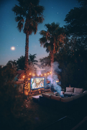 outdoor movie date