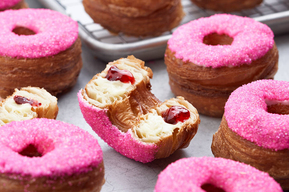 Strawberry Cheesecake Croissant Donut