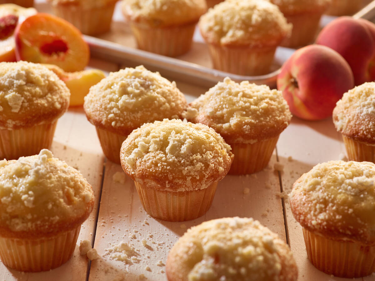 Peach Cobbler Muffins