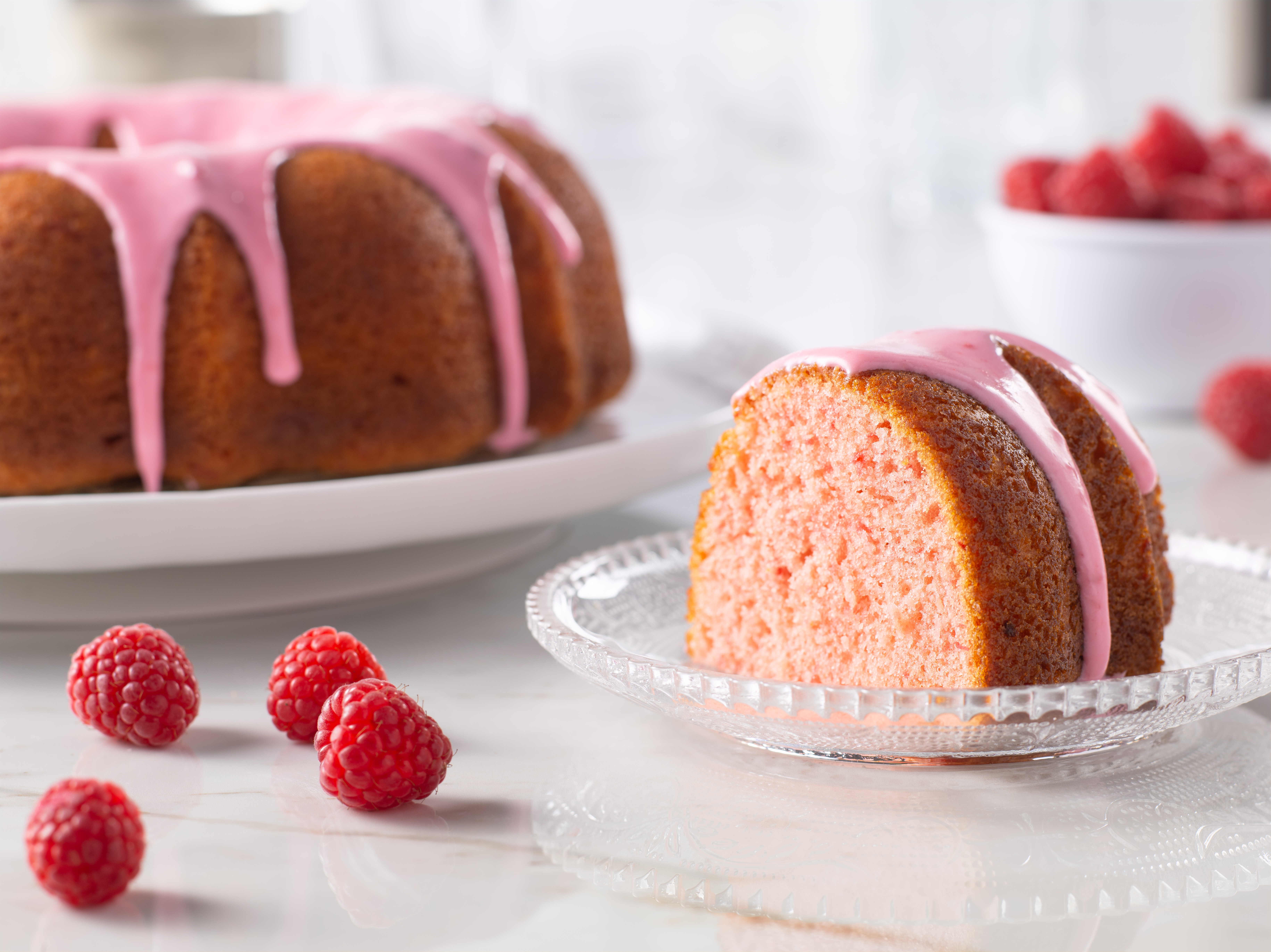 Raspberry Bundt Cake