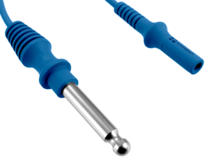 Olsen Monopolar Cord, 4mm Active Cord, with straight Instrument Connector, 10ft, Single Use, 10/BX