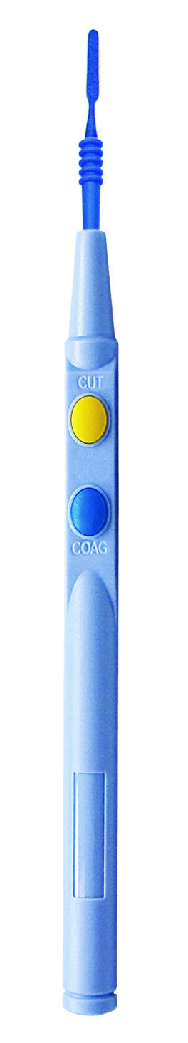 Bovie Electrosurgical Pencil, Disposable, Hand-activated, Button Switch, with Coated Blade Electrode