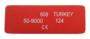 Name Plate, Quadlock, Aluminum, Red