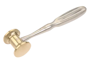 Mallet, Hibbs, 1 1/2 in x 8 in, Solid Brass Head, Weight 12 oz