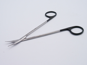 Scissors, Jameson, Curved, Razor Edge w/o Serrations, Black Handle, with Tenotomy Tip, 6 1/4 in