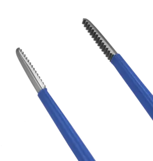Olsen® Foot Activated Potts-Smith Monopolar Forcep, Reusable, 10 in, Serrated, Straight tip, 1.5 mm, 8-32 Unc Instrument Connection