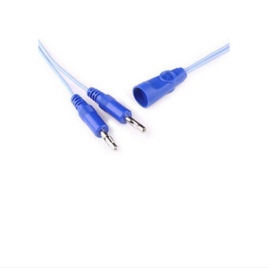 Olsen Bipolar Cord, Standard Twin Pin, with Shrouded Instrument Connection, Single Use, 50/Bx