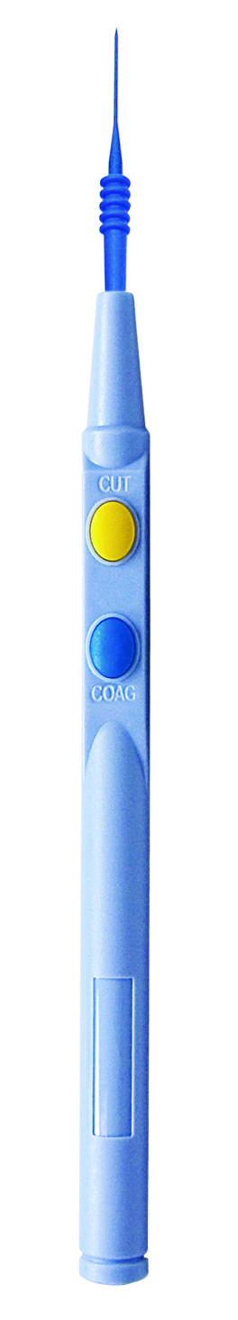 Bovie Electrosurgical Pencil, Disposable, Hand-activated, Button Switch, with Coated Needle Electrode