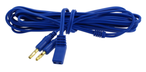 Olsen Bipolar Cord, Standard Twin Pin, with 45 degree angled Instrument Connector, Single Use, 10/Bx