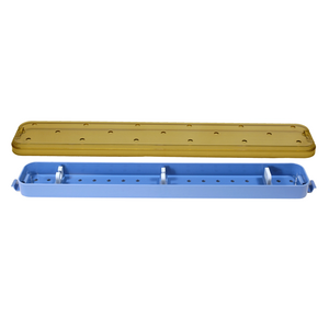 Container, Riley Scopepak, Base & Lid, w/Scope Holder Sets, Dimensions 3 in x 20 in x 1 3/10 in, Large
