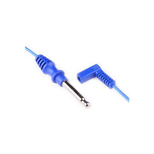Olsen Monopolar Cord, 4mm Active Cord, with angled 90 degree Instrument Connector, 10ft, Single Use, 10/BX
