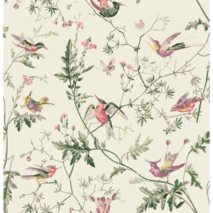 Hummingbirds Cotton Print - Classic Multi