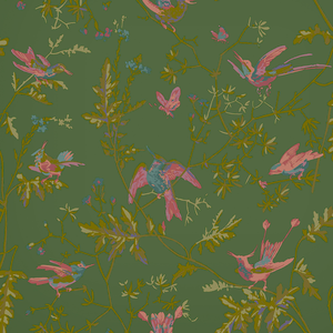 Hummingbirds - Sage/Pink