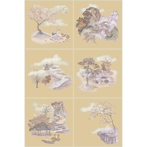 Tile Toile Metallic - Gilded Autumnal