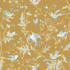Hummingbirds - Grey/Gold