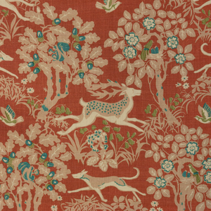 Mille Fleur Print - Brick