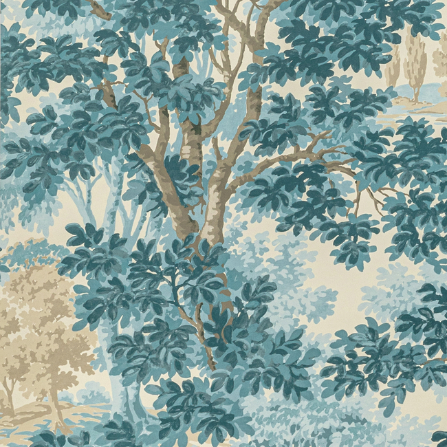 Woodland Paper - Aqua | Kravet