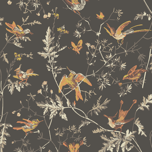 Hummingbirds - Charcoal/Ginger