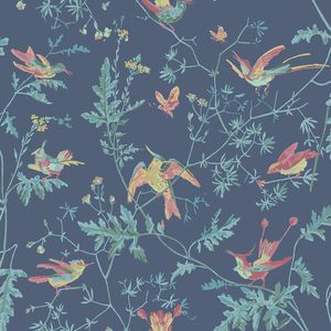 Hummingbirds - Indigo Multi-Colour