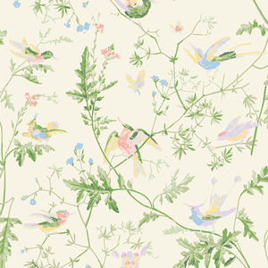 Hummingbirds Silk - Bright Multi 