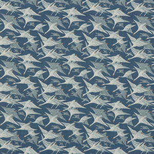Wild Geese Linen - Indigo