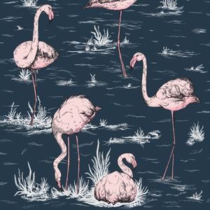 Flamingos - Ink/Plaster Pink