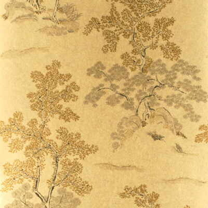 Oriental Tree Effects - Taupe/Gold