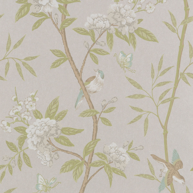 Peony & Blossom - Ivory/Willow | Kravet