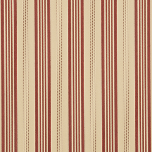 Narrow Ticking Stripe - Red/Sand