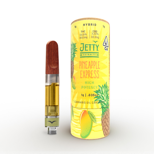 A photograph of Jetty Cartridge 0.5g Pineapple Express