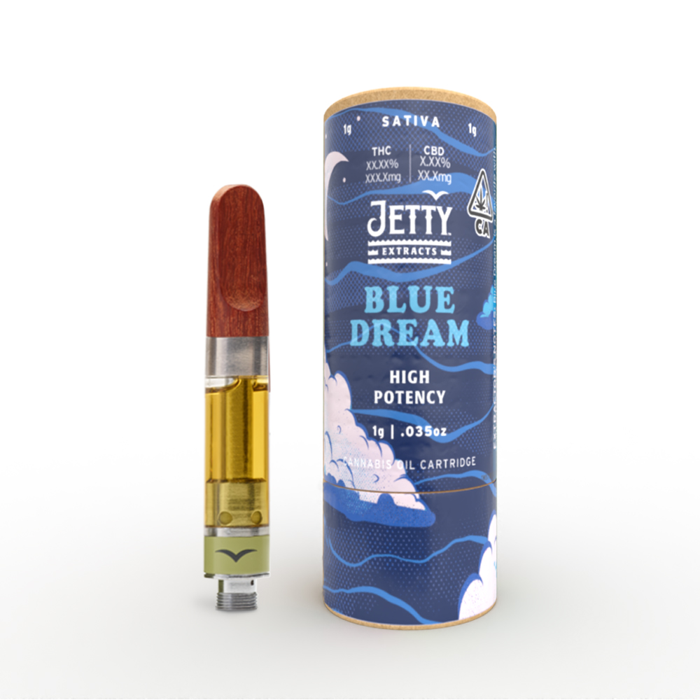 A photograph of Jetty Cartridge 0.5g Blue Dream