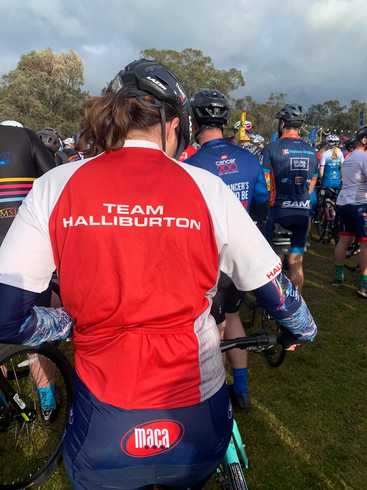 Halliburton employees participate in bike race for cancer