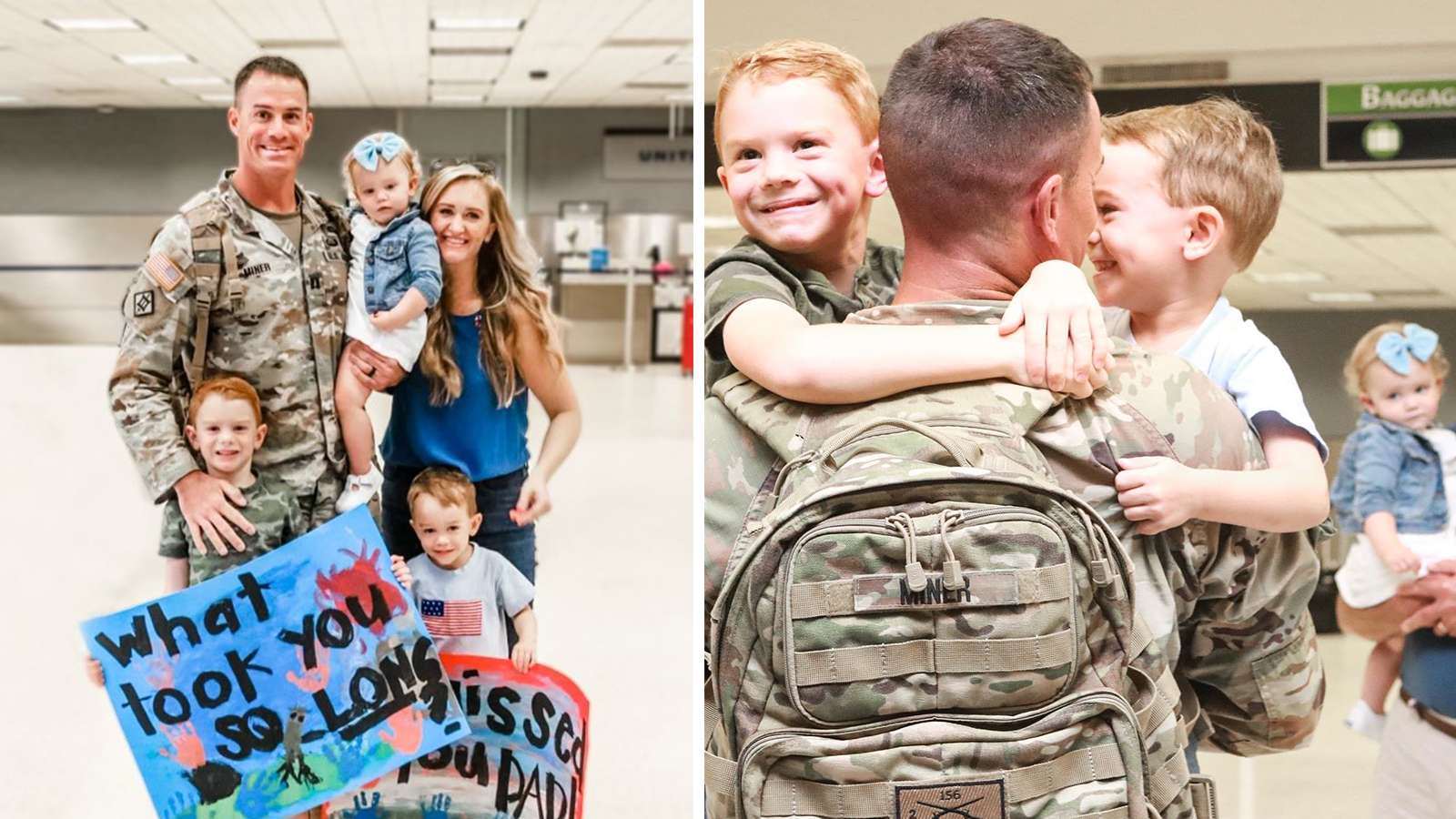 Veterans Leadership Forum president, Austin Miner, and family