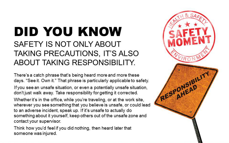 Safety moment slide. See it, own it