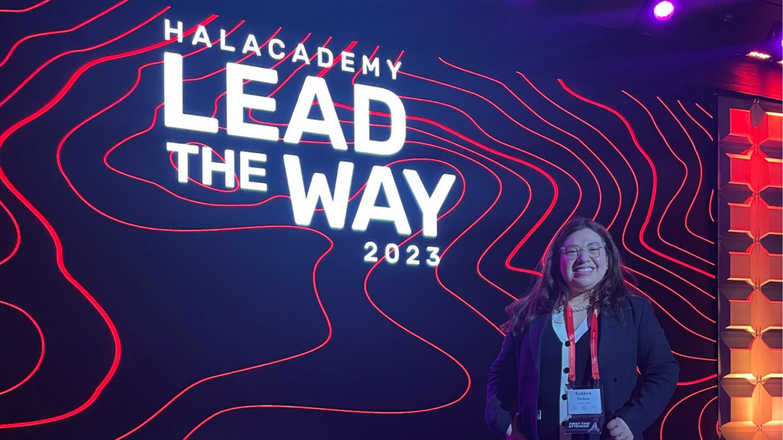 Susana Tandanzo, Intelevate's platform team lead, at HalAcademy 2023