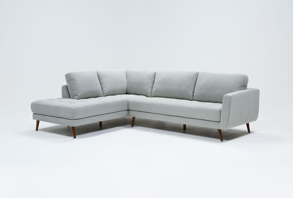 Ginger Grey 2 Piece 110" Sectional With Left Arm Facing