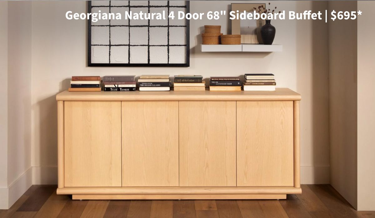 Georgiana Natural 4 Door 68 Sideboard Buffet | $695*
