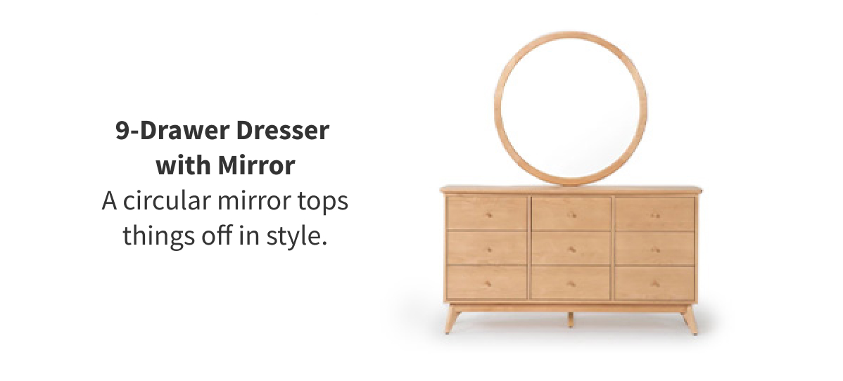 9- Drawer Dresser with Mirror