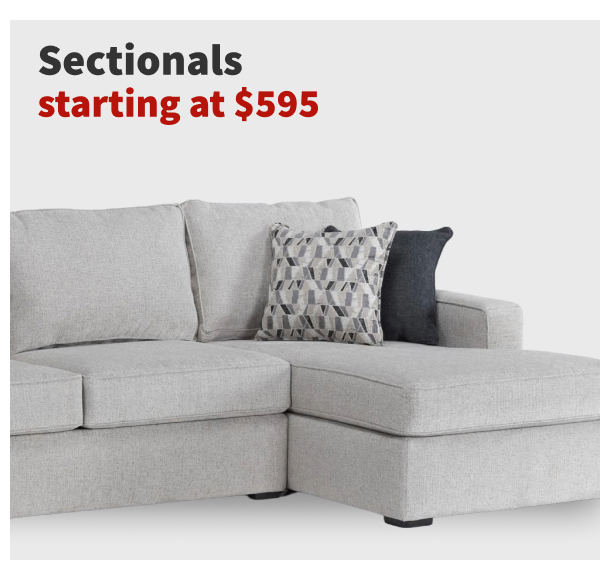 Sectionals starting at $595